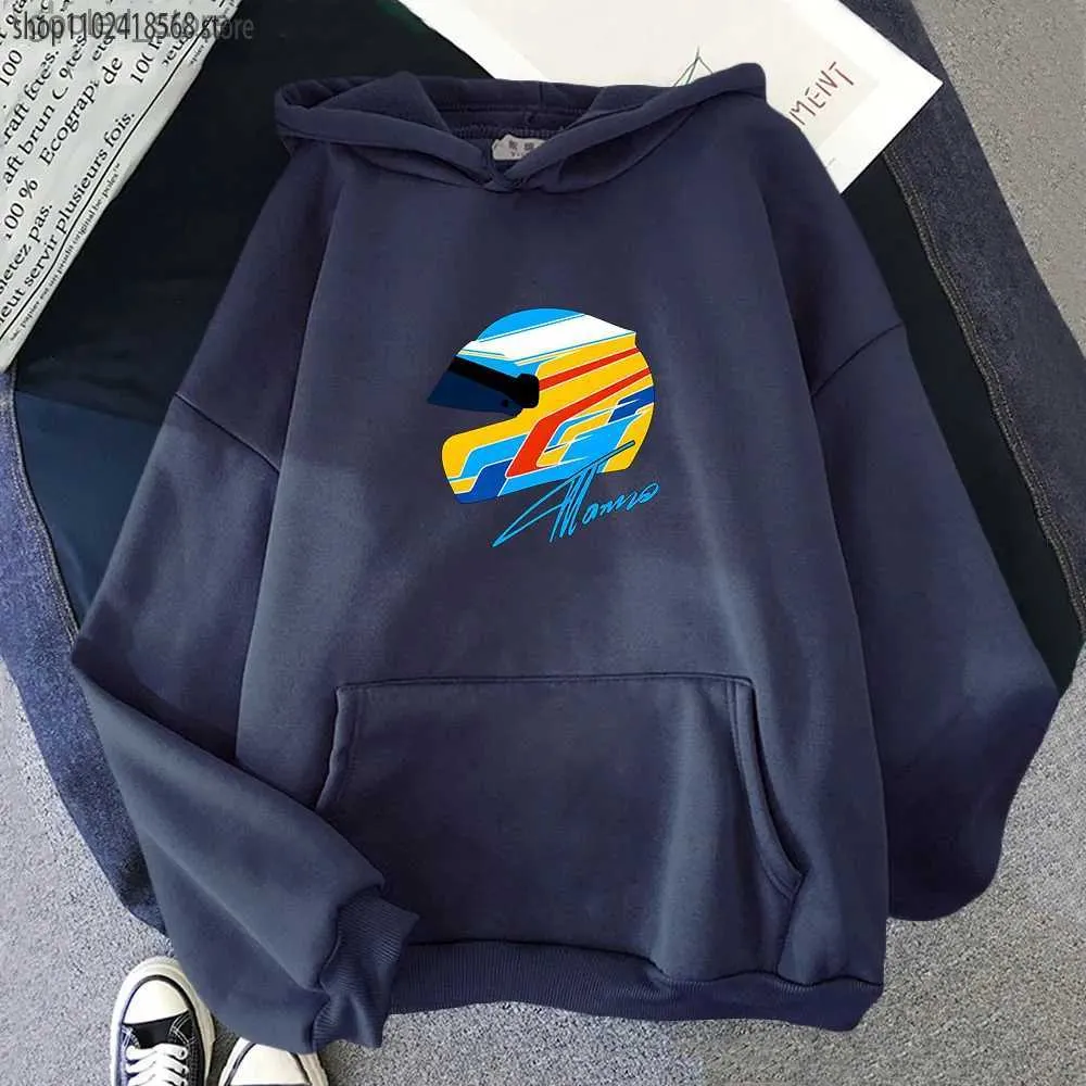 Erkek Hoodies Sweatshirts F1 Hoodies Fernando NSO Kask Sweatshirt Büyük boy y2k kıyafet oyunları erkek giyim kadınları uzun kollu üst karikatür sokak kıyafetleri q231110