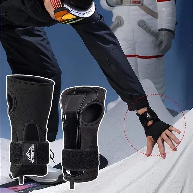 Guanti da sci Pattinaggio a rotelle supporto per il polso palestra Sci Protezione per il polso Protezione per lo snowboard Protezione per il palmo per uomo donna bambino D0Y8 231109