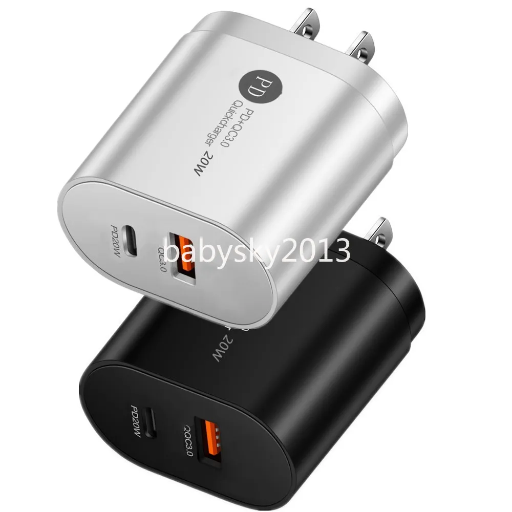 20W PD高速タイプC USB Cウォール充電器QC3.0 iPhone 11 12 13 14 15 Samsung S21タブレットPC B1