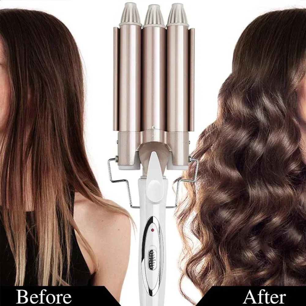SONOFLY 22mm Triple Barrel Hair Waver Iron Professional Electric
