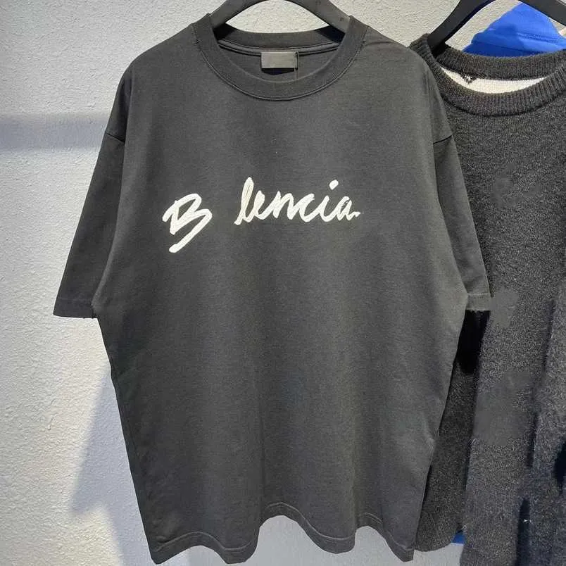 Kadın Tasarımcı Tişört Trailsuit Gömlek Doğru Versiyon Market Klasik Sketch OS Gevşek Sıradan Kol T-Shirt