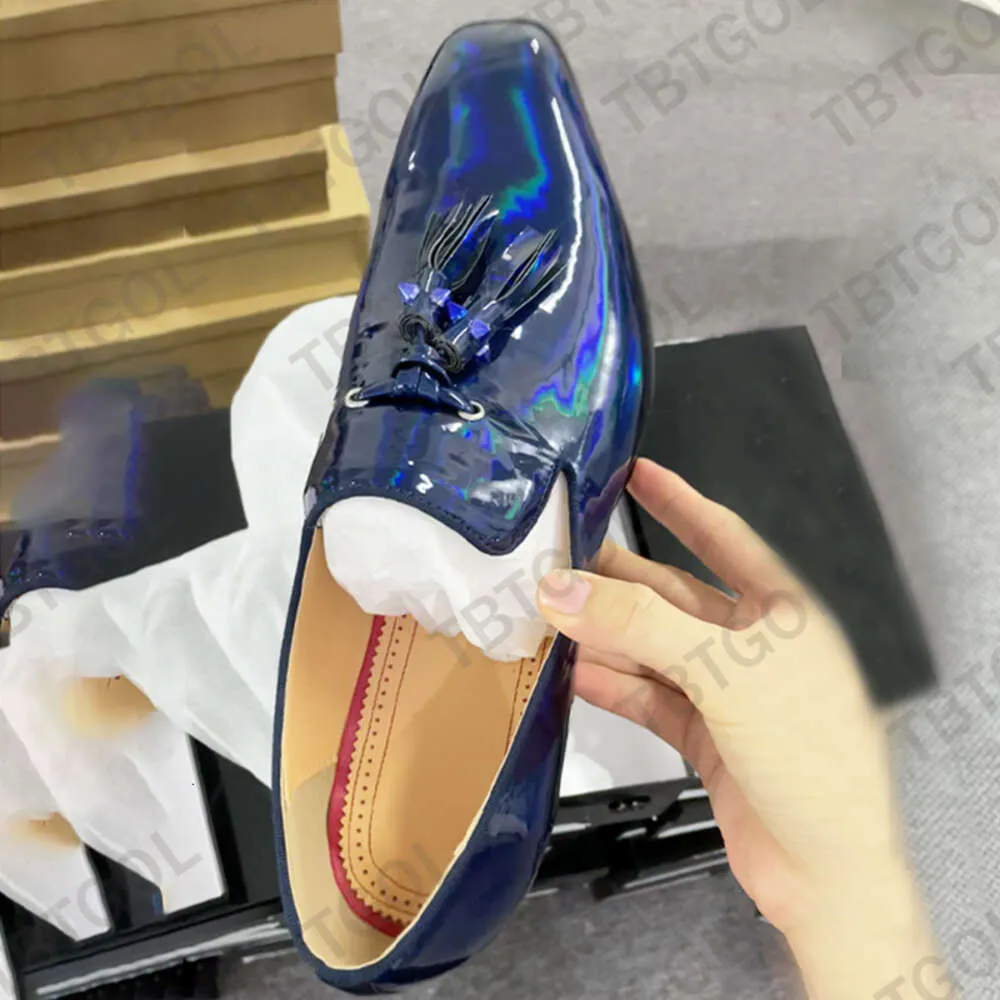 Men Loafers Mens Blue Patent Leather Dress Shoes Royal Blue Loafers Mattia  By Amali Just Men's