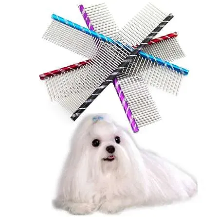 19 cm hundborste fancy rostfritt stål stift penselkam för hundkatter högkvalitativa hårborste grooming verktyg grossist nodc20 zz