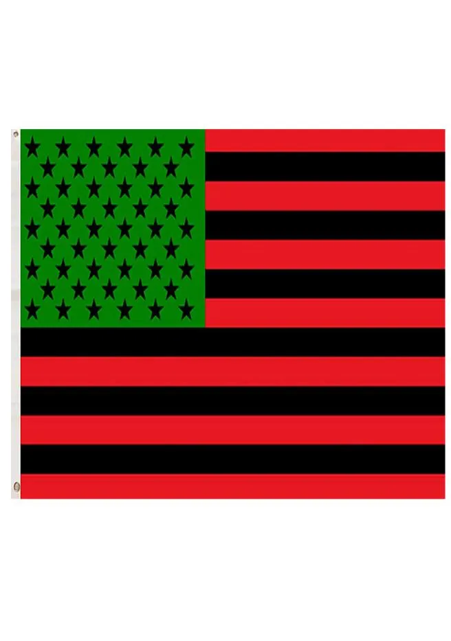 Forno Black Line African Afro American Flag National Polyester Printing Fabric Advertising flags banners Custom 3x5ft Flags6041528