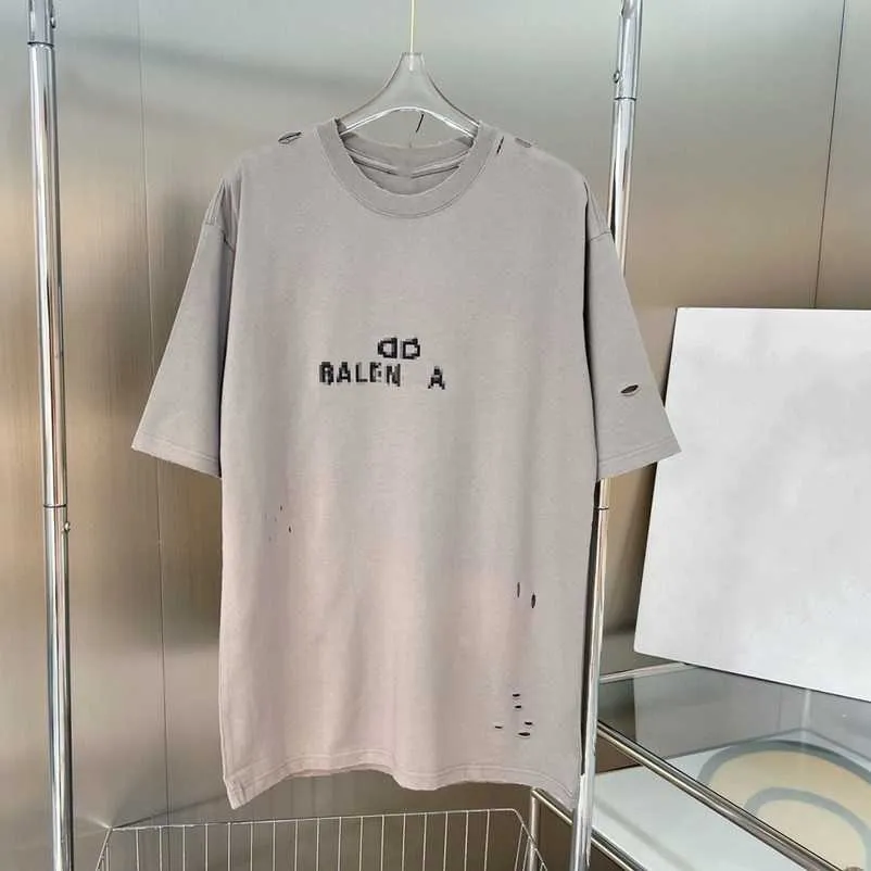 2023新しいデザイナーレディースTシャツハイエンド2023サマーハイエディションLIルースシンプルなユニセックスレターカップルオールドスリーブTシャツ