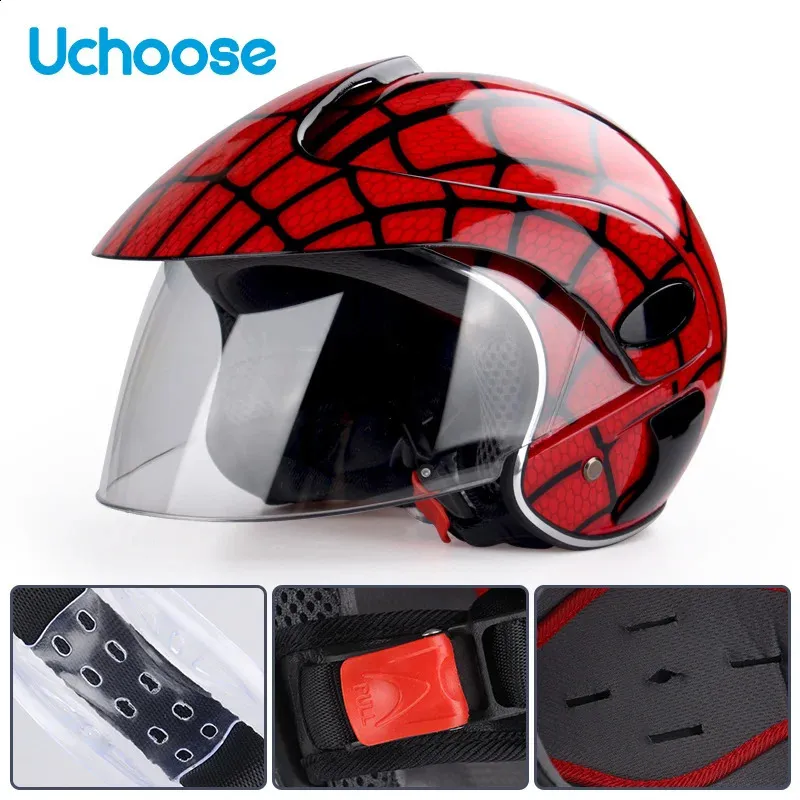 Cascos de ciclismo Casco de motocicleta para niños Motos Protección Cartón Seguridad para niños 3 9 años Niño Motocross Scooter Deportes 231109