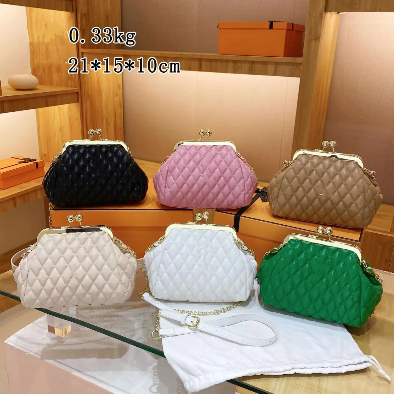 Mode Big Girls Diamond Checkered Handbags Designer Kids Quilted One Shoulder Dinner Bag Lady Style Metals Letterchain Messenger Bag A9858