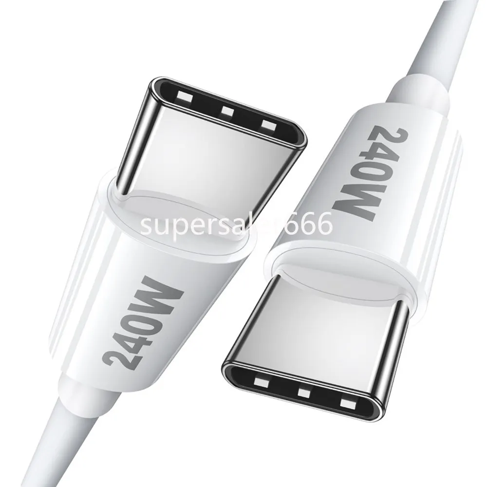 1M 2M charge rapide ultra rapide 240W USB C à USB-C câble PD 100W 65W câbles de Type c pour Samsung S20 S23 S24 Huawei htc Android S1