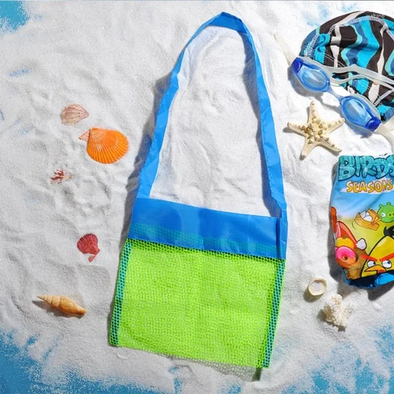 Boodschappentassen E74B Kinderen Kinderen Zand-weg draagtas Strand Zwembad Mesh Tote