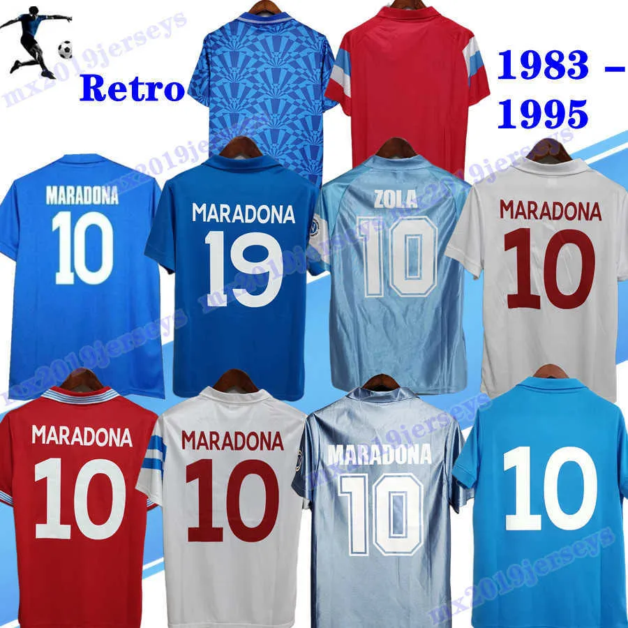 86 87 88 89 90 91 92 Retro Soccer Jerseys NAPOLES #10