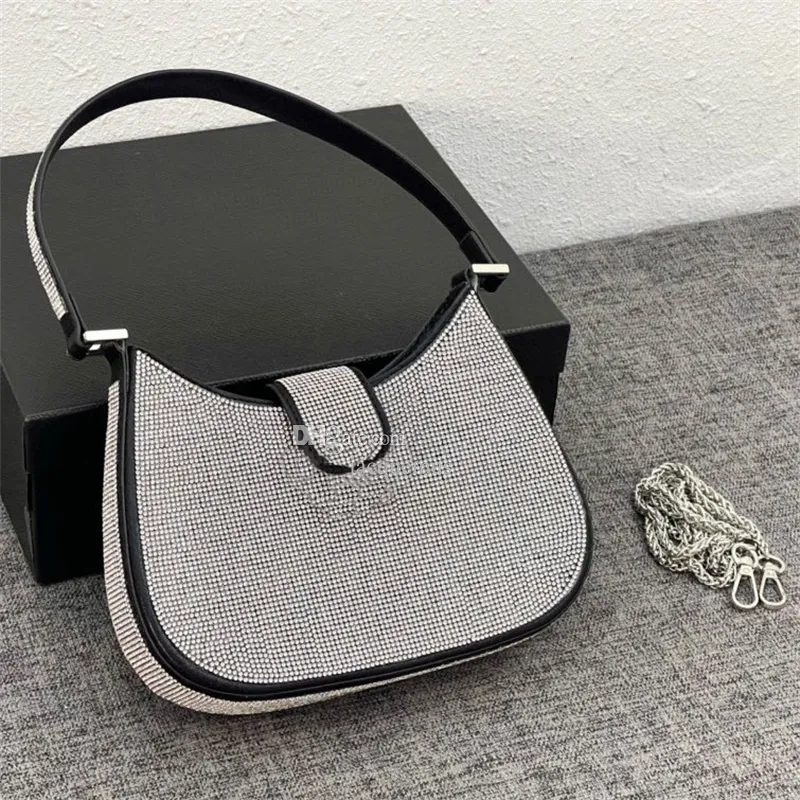 Paljetter inredningsväskor Mode damaxelväskor Wlegacy Bag hobo kedja Designer Bling Bling Dinner Bag Glitter Diamond Evening Bags strass fest mini stor