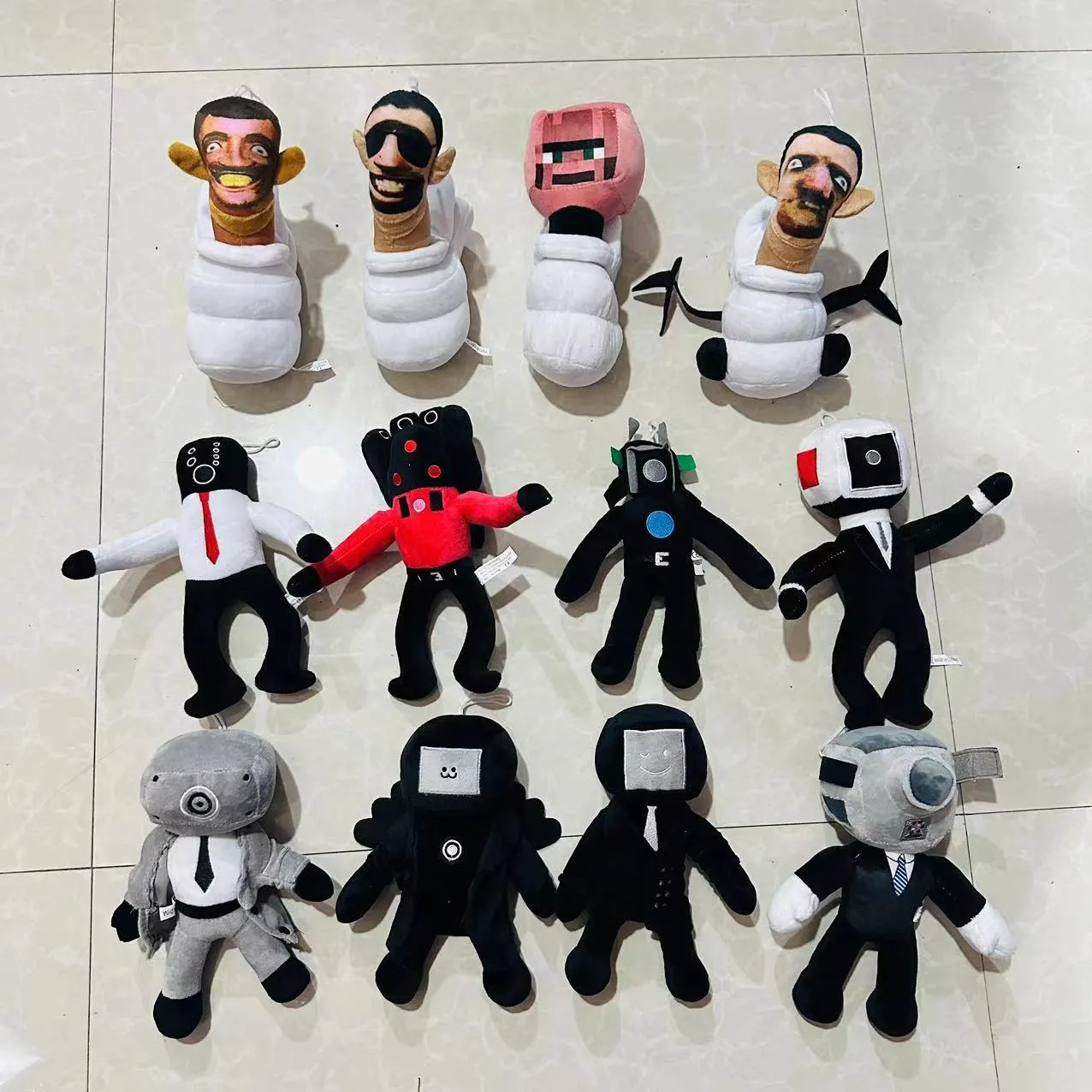 Skibidi Toilet Plush Toy Titan Clock Man Cameraman Anime Doll Fun Toys for  Kids