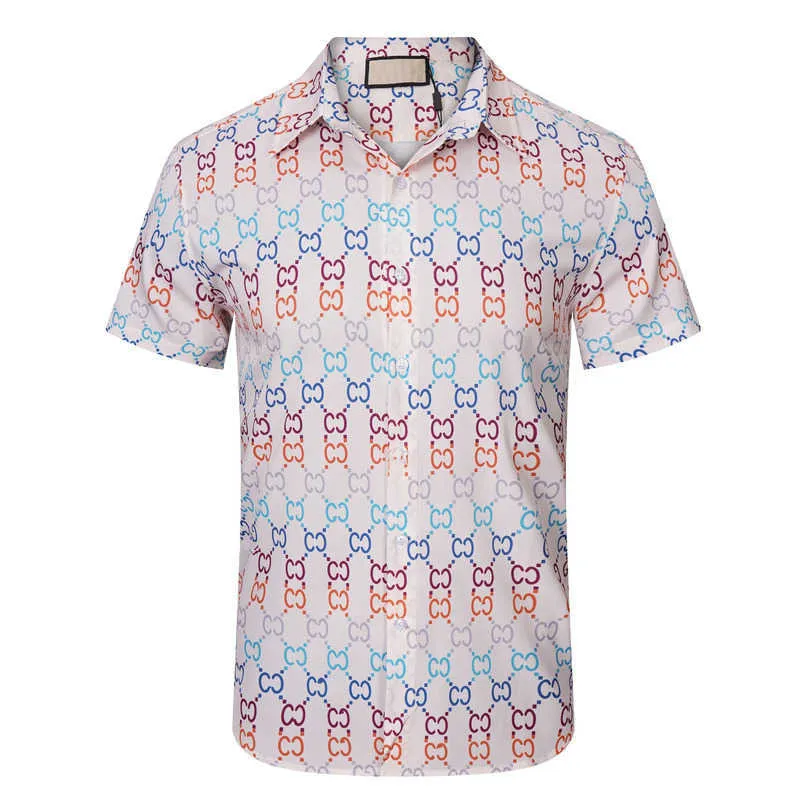 Designer dameskleding 20% ​​korting op de zomer button down bowling heren koninklijke rebellie barocco printjurk casual zijde shirt m-3xl