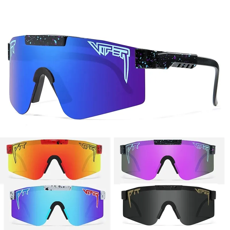 Lunettes de soleil designer Pit Viners Sports Sunglasses Sports Eyewear Cycling UV400 Extérieur Verres Double Jammes Bicycle de soleil Lunettes de soleil larges Goggles UV400 832