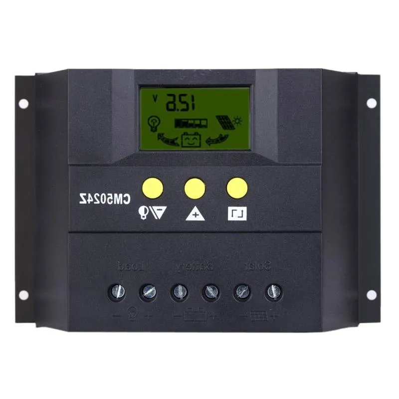 Freeshiping 50A Auto Regulator LCD Solar Laadregelaar voor zonne-energie Batterij zonnepanelen PWM Opladen voor Verlichting Temperatuur Compens Subs