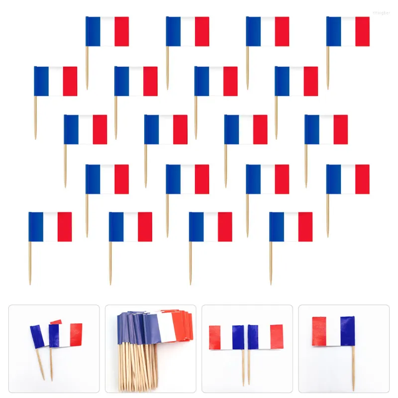 ガーデンデコレーション200 PCS HAND HAND FLAGS CUPCAKE ORNAMENT DECORATION CHISHPONE DECOR FLAG STICKミニチュアフルーツトッパー