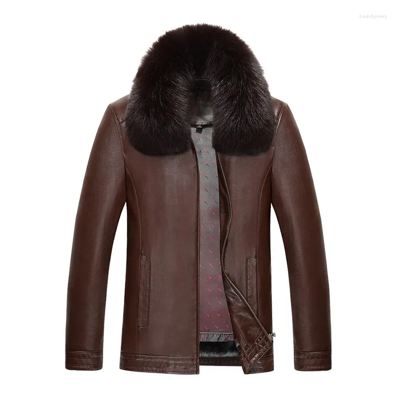 Vestes pour hommes 813 mode vêtements d'hiver veste en cuir manteaux doublure manteau Long