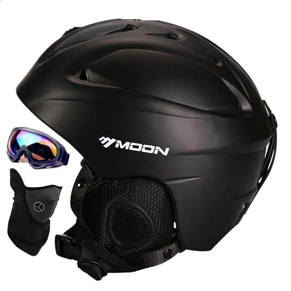 Ski Helmets Man/Women/Kids Ski Helmet Adult Snowboard Helmet Skiing Equipment Goggles Mask And Cover Integrally-molded Safety Skateboard 231109