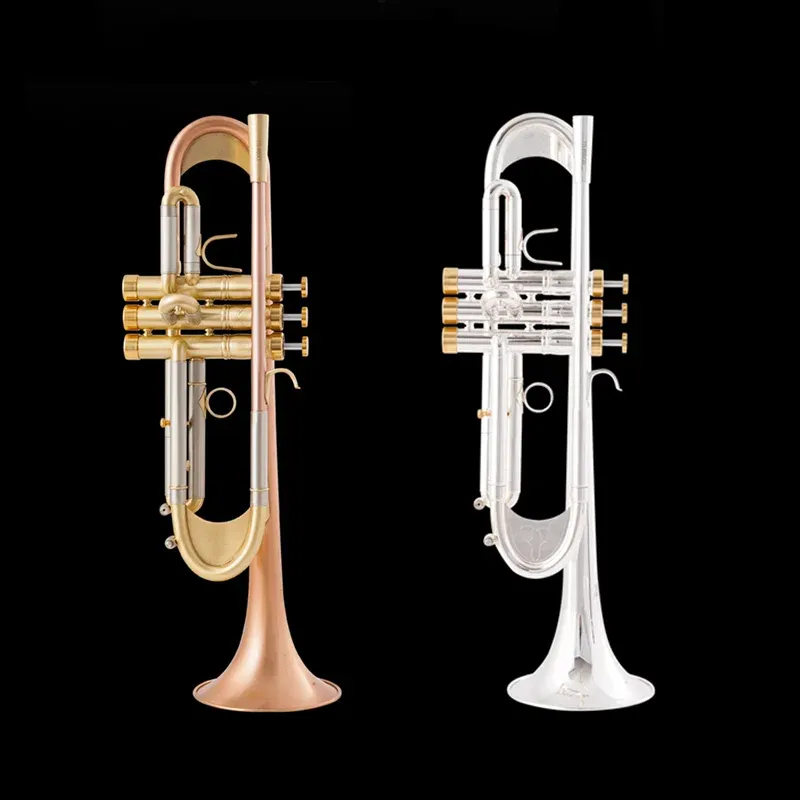 Komposit typ trumpet bb trumpet högkvalitativ guld lack silver pläterad trumpet mässing musikinstrumentstr600g