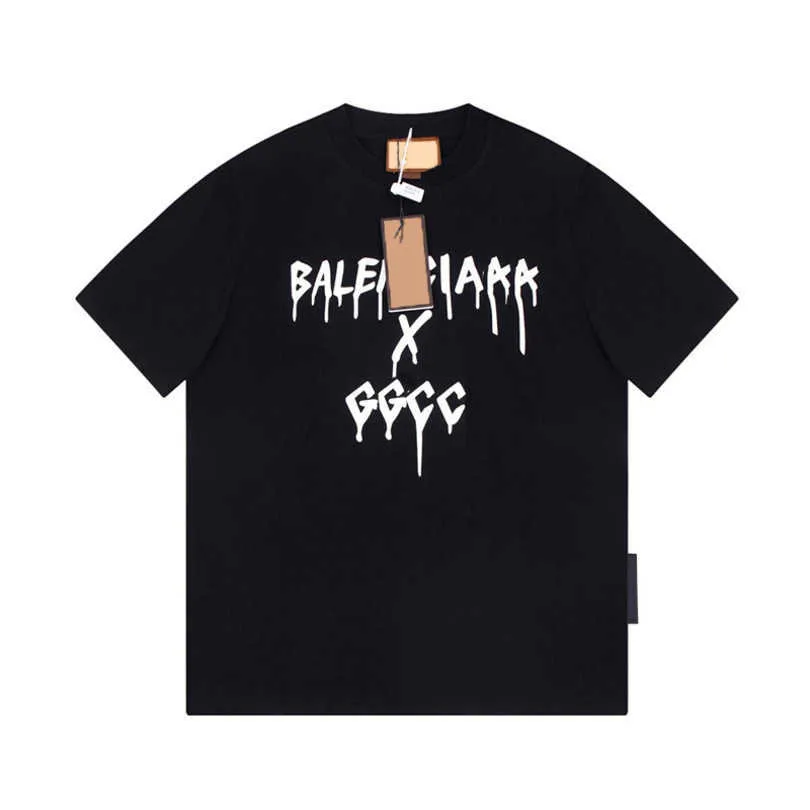 2023 Yeni Kadınlar Yüksek Kaliteli Tişört Gömlek Edition Family CO markalı grafiti püsküllü mektup kol unisex t-shirt
