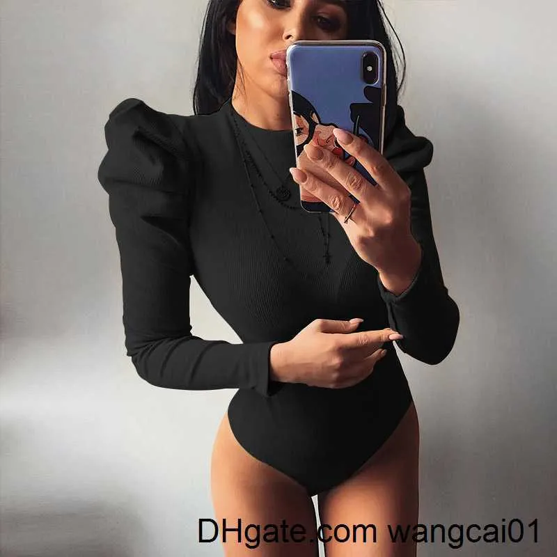 2020 wiosna zima kobiety seksowne body swobodne bodycon solidne dzianinowe czarne body ciało dla kobiet FA 4103