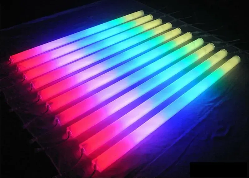 LED NEON BAR 1M AC85-265V LED الأنبوب الرقمي/أنبوب LED أحمر أزرق صفراء اللون الأبيض RGB مقاوم للماء خارج بناء أنابيب ملونة 12 LL