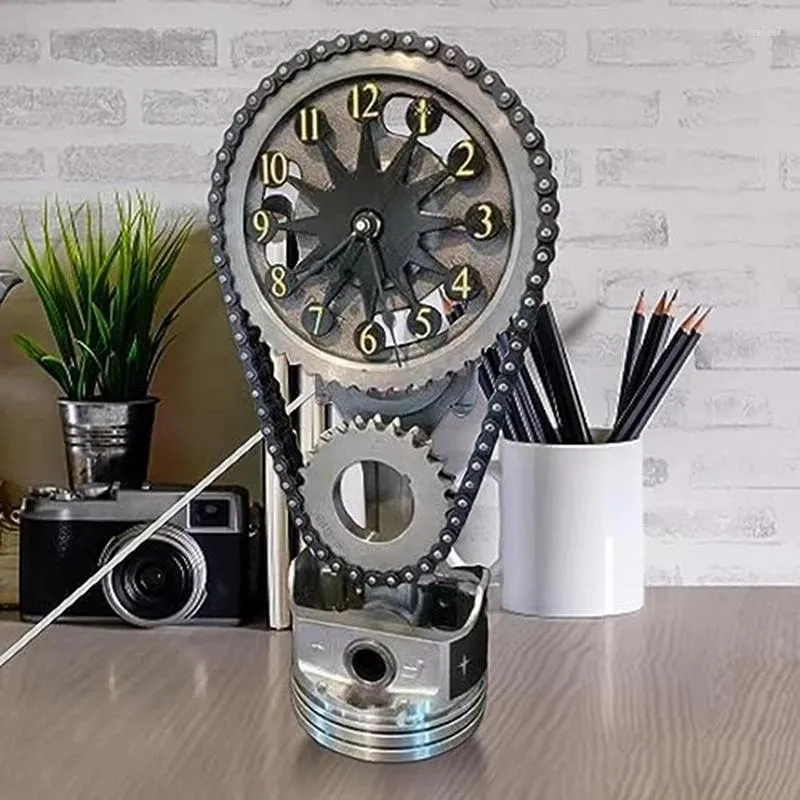 Industrial Steampunk Outdoor Clocks The Range With Rotating Gear And Moving  Metal Design From Weiikeii, $57.76