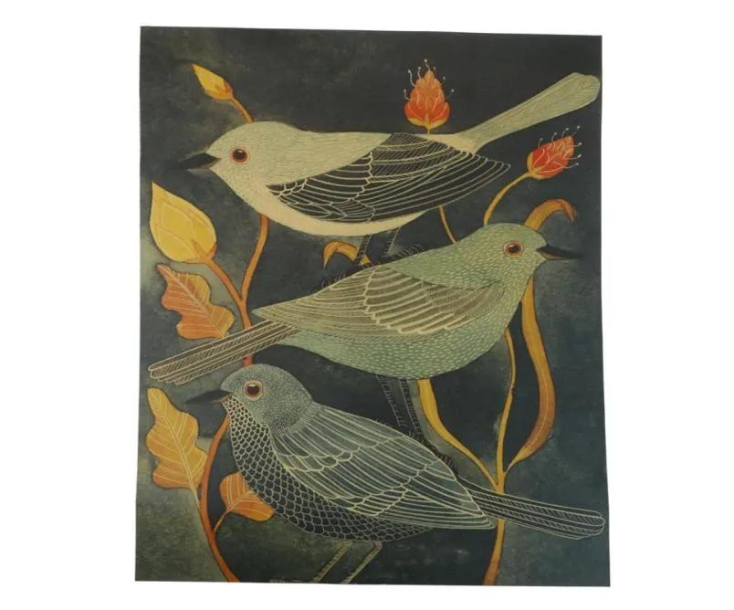 Cucina Nightingale Beauty Bird Poster Adesivi murali Kraft Retro Vintage Painting History Nostalgia Bar Poster8919429