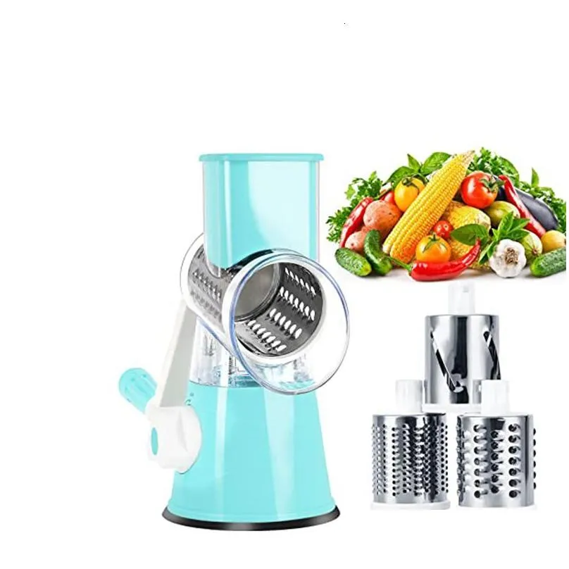 Fruit & Vegetable Tools Fruit Vegetable Tools Manual Rotary Cheese Grader For Cutter Potato Slicer Mandolin Mti-Function Chopper Kitch Dhsok