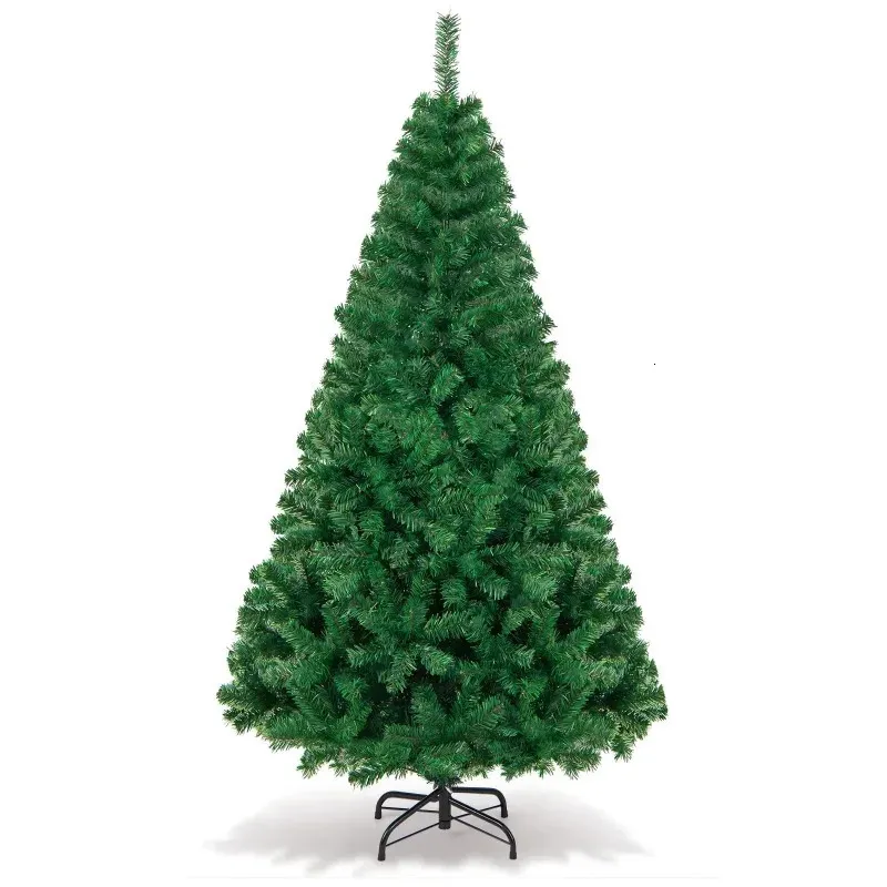 Juldekorationer Vebreda 6ft Premium Tree Pine gångjärn Konstgjord semester W 1000 Tips Metal Base Green 231110