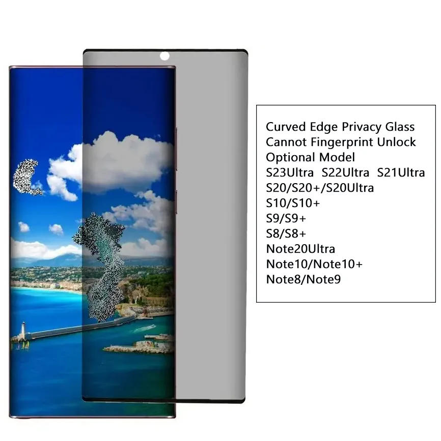 Galaxy S24 Ultra Displayschutz privacy aus gehärtetem Glas
