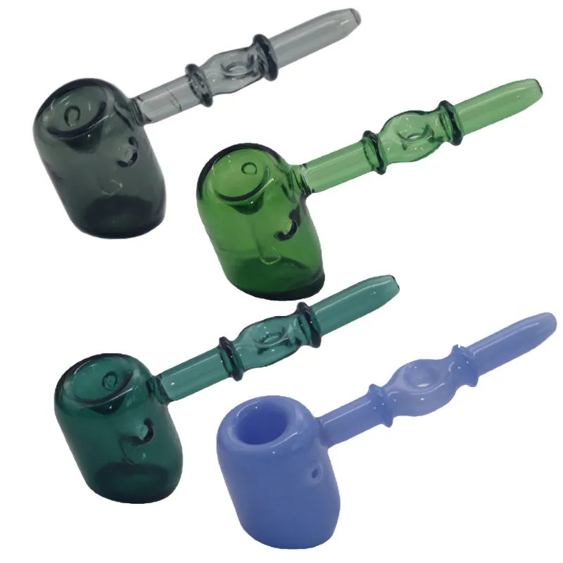 Filtro de vidro Bubbler fumando tubos de água de martelo com tigelas profundas lâminas reciclando bolso portátil tubo de fumaça de fumaça de fumaça ferramenta