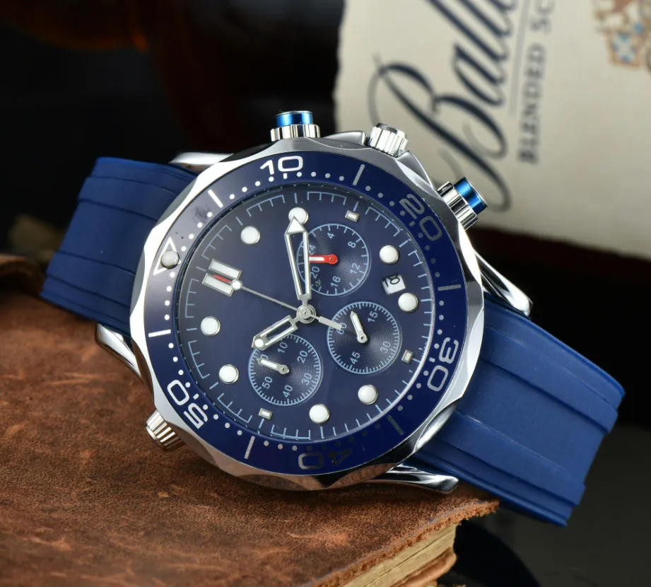 Topkwaliteit horloge keramische bezel Rologio blauwe wijzerplaat heren herenhorloges quartz uurwerk luxe horlogehorloges