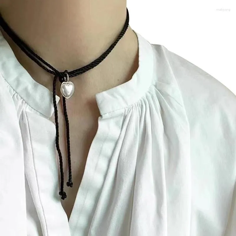 Ожерелья с подвесками Y2K, колье-чокер в форме сердца с жемчугом, цепочка с жемчужным воротником, ювелирное изделие, подарок, падение