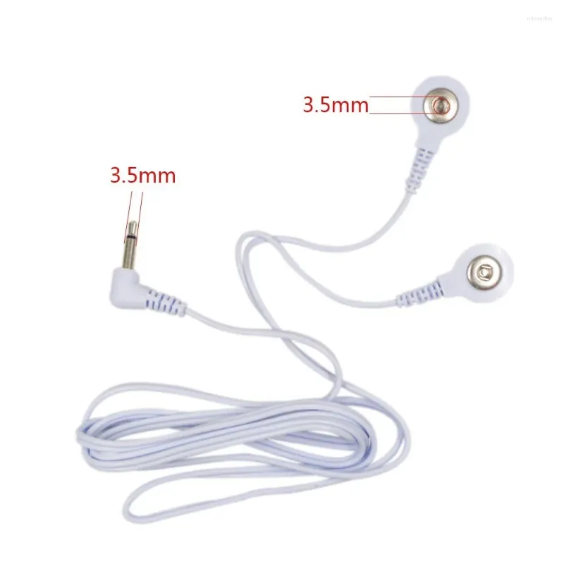 Men's Socks 2.5mm 3.5mm Mono Plug To Snap Tens Lead Wire For EMS Electrode Leads
