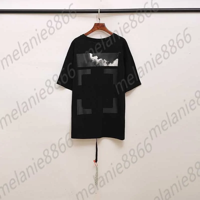 2023 NOVA marca de moda T-shirts masculinos Leonardo da pintura a óleo Cloud High Street Sleeve curta T-shirt Men Tshirts Fashions