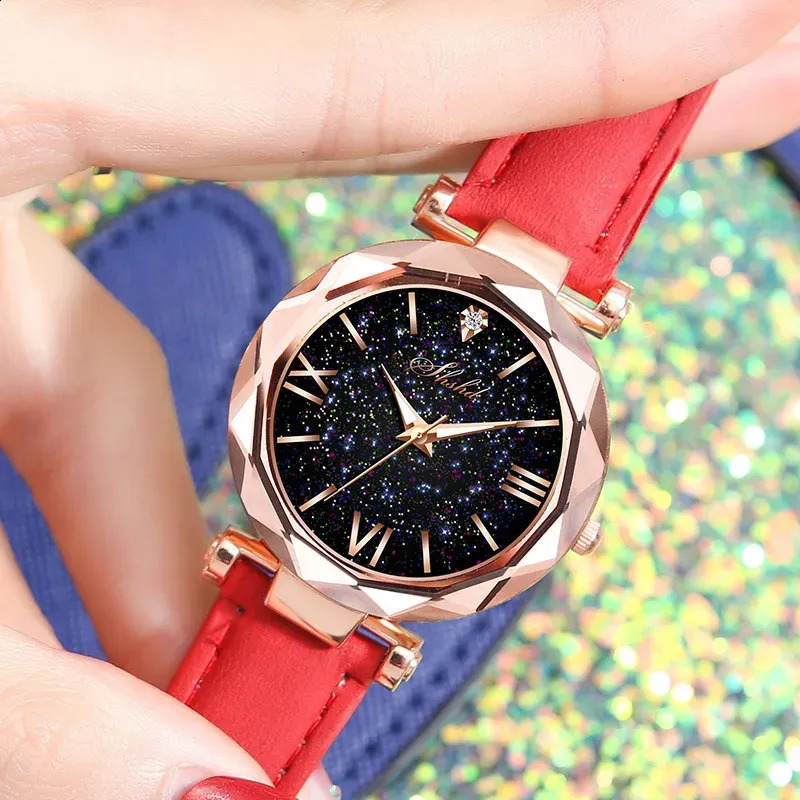 Womens Starry Sky Watch - Elegant Rhinestone Wristwatch  display picture 2