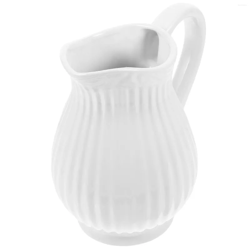 Vasi Decorazioni per la casa Vaso per fiori artigianale in ceramica Brocca per fattoria Statua in ceramica per uso domestico Desktop bianco