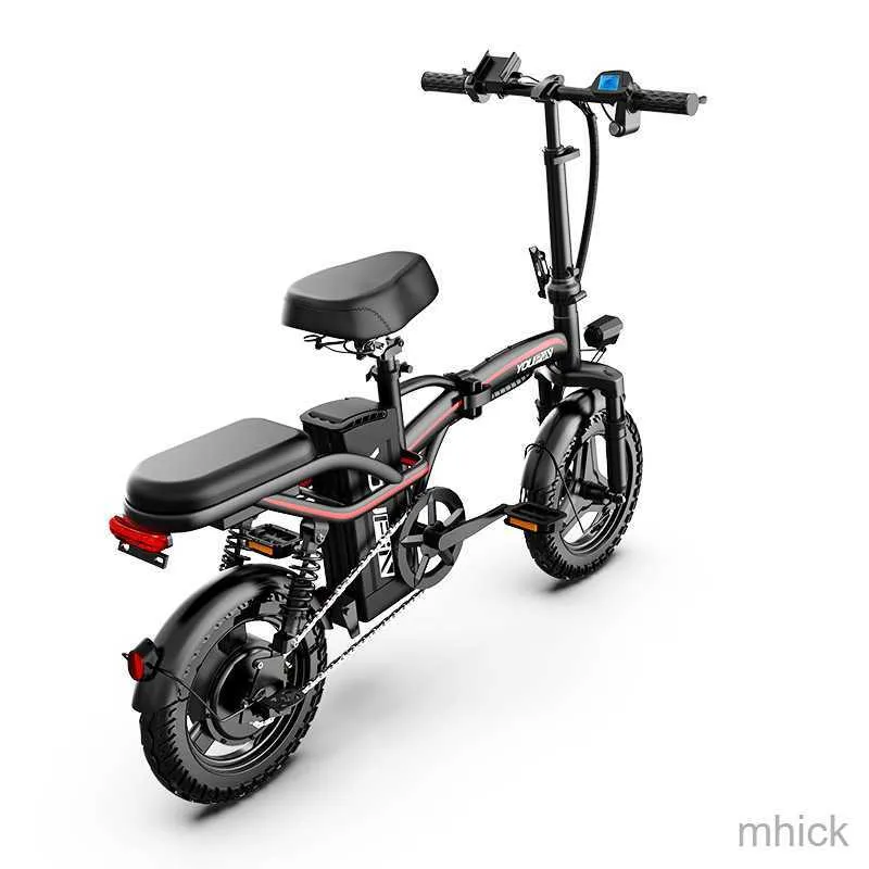 Cykelpedaler Tvåhjuliga elektriska fordon Elektriska cykel Vuxen Fällbar miniatyr Driving Electric Bicycle M230411