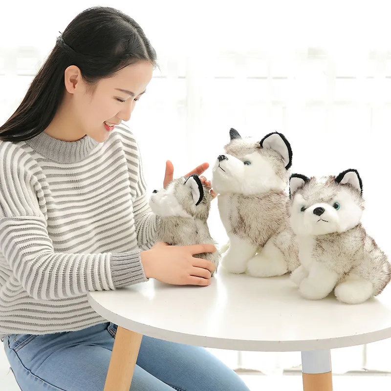 Simüle Husky Bebek Peluş Oyuncak Küçük Köpek Er HA Bebek Küçük Boy Bebek Kız Doğum Günü Hediyesi