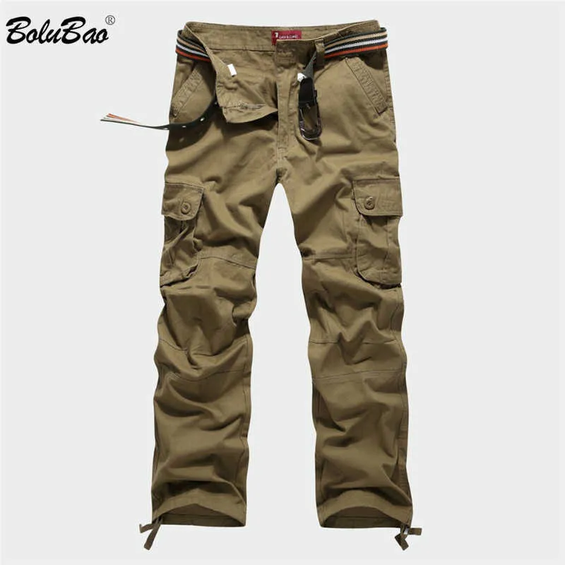 Men's Pants BOLUBAO New Men Cargo Pants Men lti Poets Pants Military Camouflage Tra Pants Trousers Mens Elastic Waist Pant Z0410