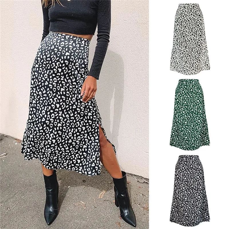Skirt Summer Wrapped s Beach Holiday Clothes High Waist Floral Print Split Casual Midi Female Sexy Clothing 230410