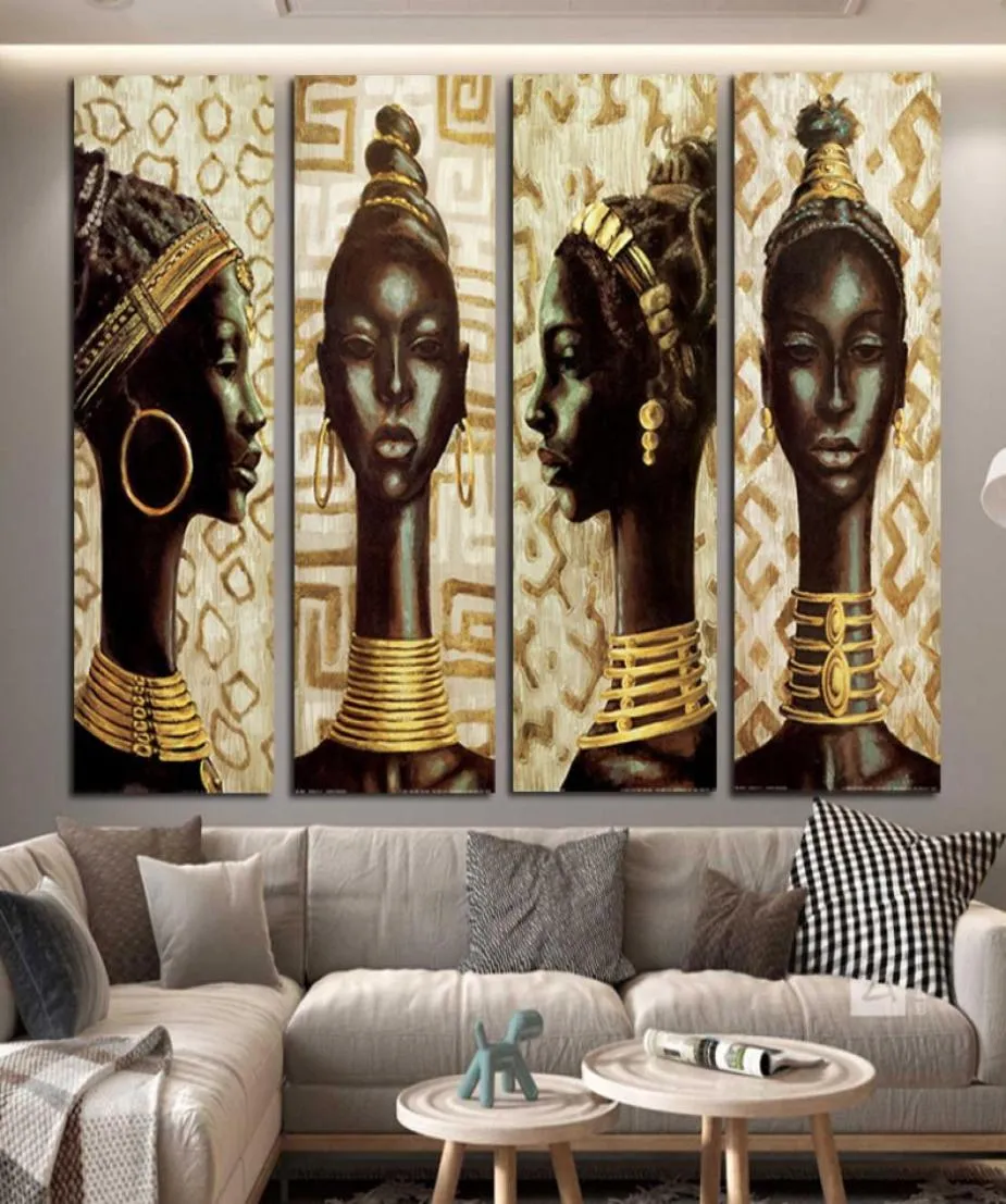 Afrikaanse Zwarte Vrouw Posters En Prints Canvas Schilderij Wall Art Pictures Voor Woonkamer Home Decoratie GEEN FRAME7538089
