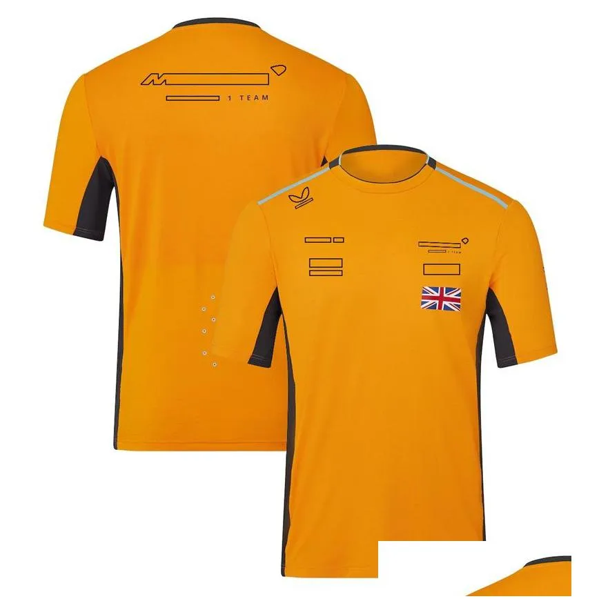 2023 summer short-sleeved racing clothing f1 team uniform mens customized casual quick-drying t-shirt