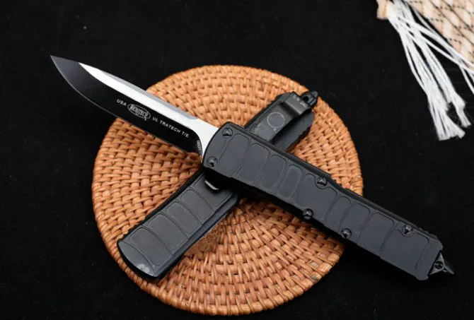 Micro tech UTX-85 II Автоматический нож Ручка из алюминиевого сплава Кемпинг Открытый тактический боевой нож для самообороны EDC Карманные ножи Инструмент для выживания в дикой природе