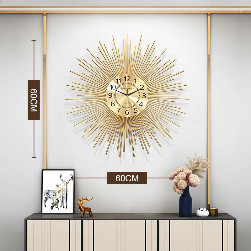 Relógios de parede Modern Living Room Relógio Tabela Digital Mecanismo Grande Relojes de Pared Decoration L