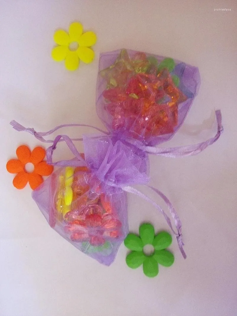 Sacchetti regalo per gioielli 500 pezzi 15 20 cm sacchetto regalo in organza viola chiaro sacchetti per esposizione sacchetti con coulisse per braccialetto/collana mini filato