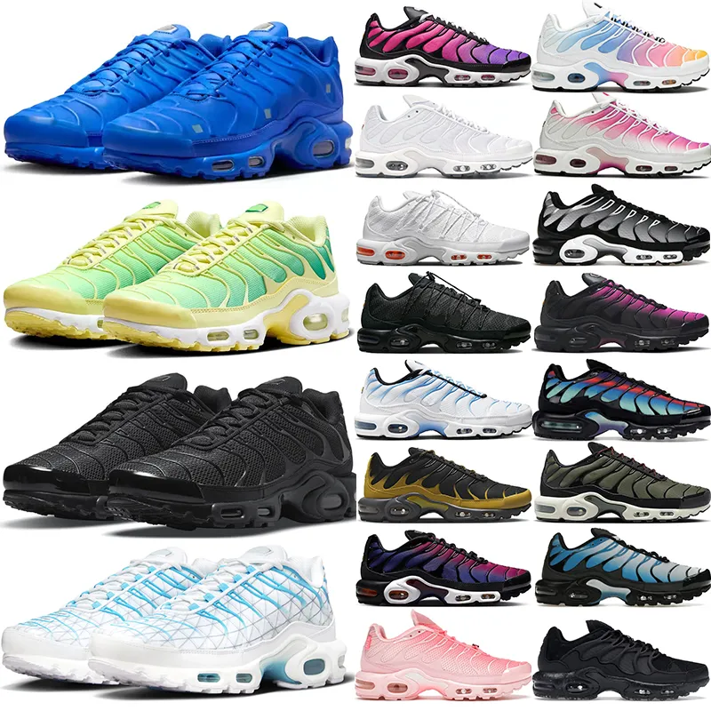 Gratis frakt TN Utility Berlin Plus TNS Running Shoes For Men Womens Triple Black White Atlanta Baltic Blue Utility University Blue Mens Sports Sneakers Trainers