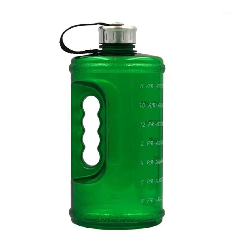 Water Bottle Travel Large Capacity Leakproof With Time Marker Camping Workout Fitness Outdoor Sports Carry Drink Handle7129875