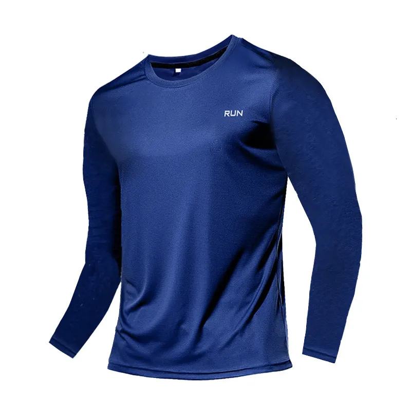 Camisetas masculinas de seda de seda de seda comprida seção fina de mola masculina seca rápida camiseta respirável